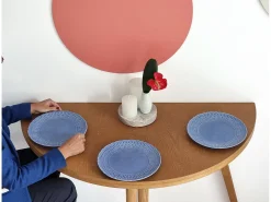 Mesa de comedor semicircular extensible 120 cm Mawi Fresno