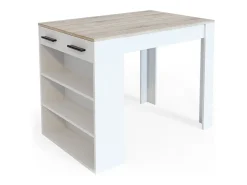 Mesa de comedor sonoma/blanco 67x100x77.5 repose