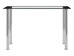 Mesa de comedor vidrio templado negro transparente 120x60x75 cm ES330287