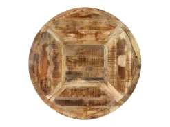 Mesa de comedor Ø150x76 cm madera maciza de mango en bruto
