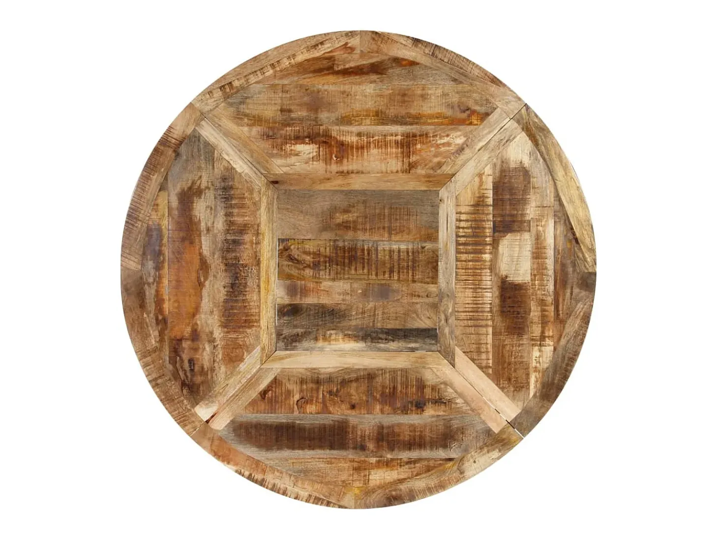 Mesa de comedor Ø150x76 cm madera maciza de mango en bruto