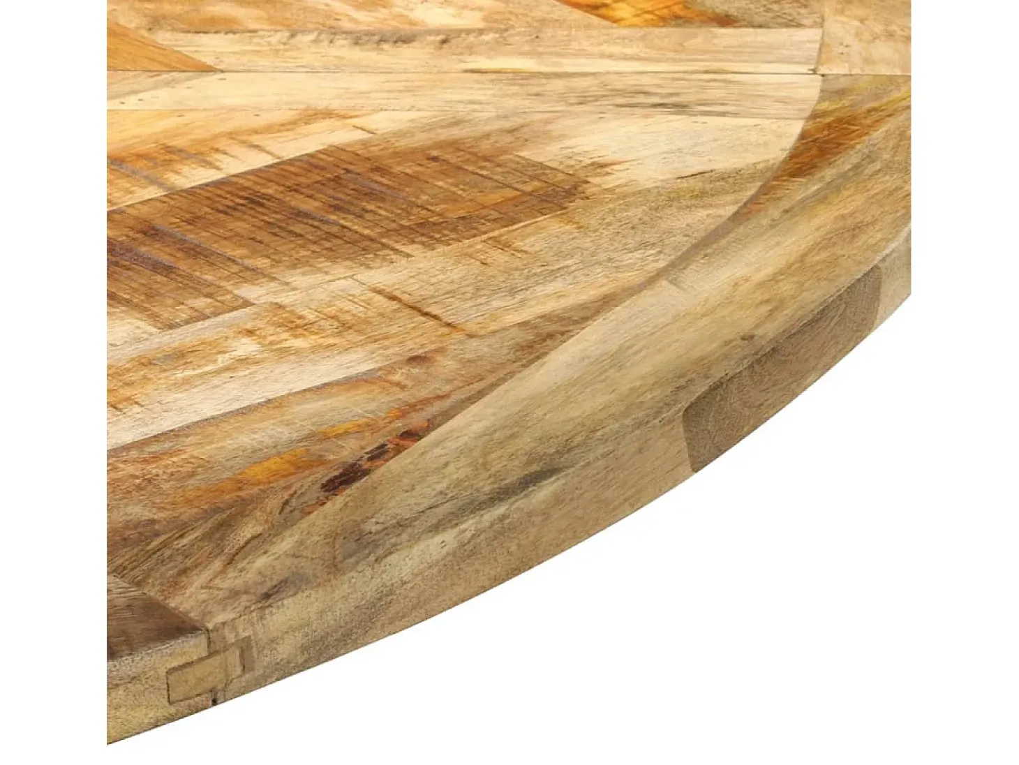 Mesa de comedor Ø150x76 cm madera maciza de mango en bruto