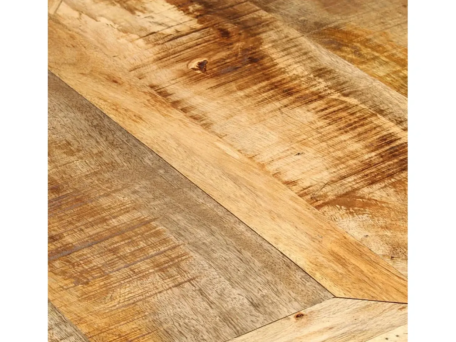 Mesa de comedor Ø150x76 cm madera maciza de mango en bruto