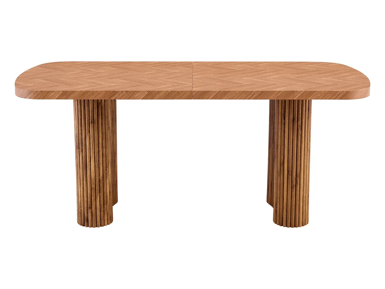 Mesa de comedor 180x90cm para 4 a 6 personas - Tapa texturizada - Color madera