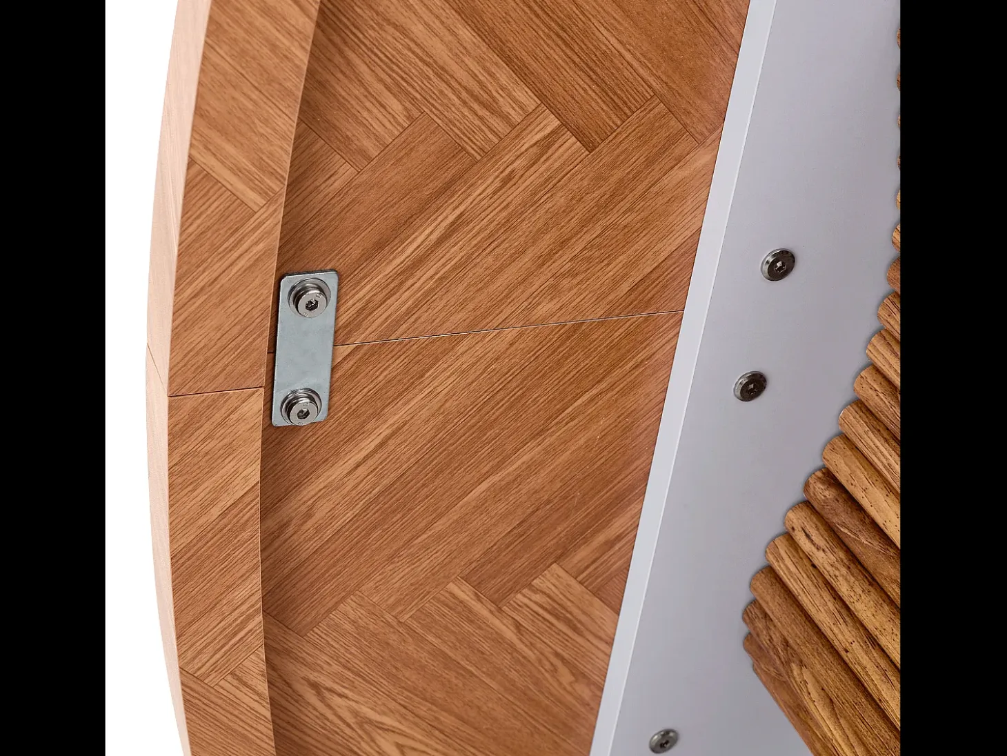 Mesa de comedor 180x90cm para 4 a 6 personas - Tapa texturizada - Color madera