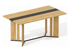 Mesa de comedor 150x80x76 cm - grano de madera - capacidad para 6-8 personas - MDF - Natural