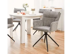 Mesa de comedor 106x106x77 cm blanca redonda