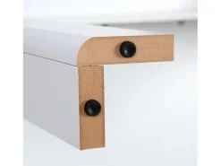 Mesa de comedor 106x106x77 cm blanca redonda