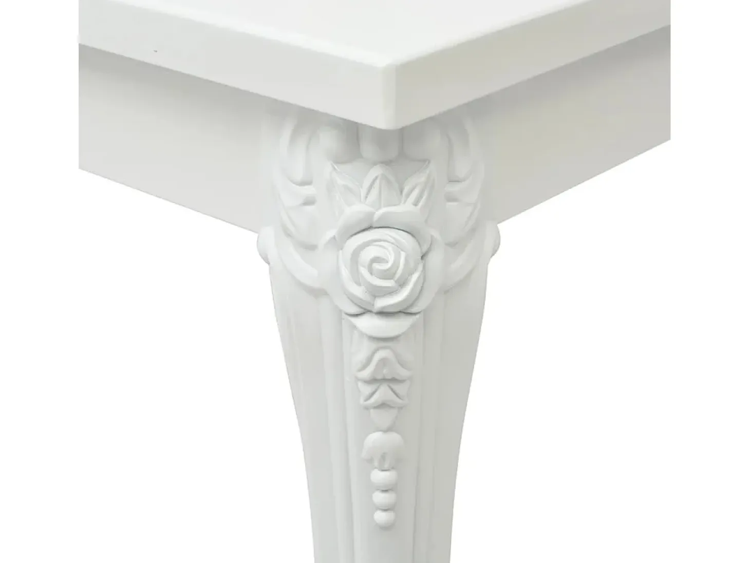 Mesa de comedor 80x80x76 cm blanco brillante