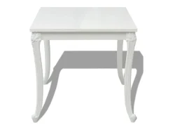 Mesa de comedor 80x80x76 cm blanco brillante