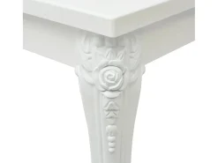 Mesa de comedor 116x66x76 cm blanco brillante