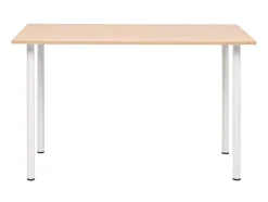 Mesa de comedor 120x60x73 cm color roble y blanco ES500898