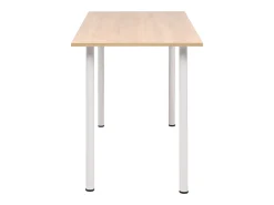 Mesa de comedor 120x60x73 cm color roble y blanco