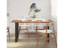 Mesa de comedor 154x80x76 cm Madera maciza de acacia