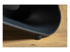Mesa de comedor ZAREL – Extensible de 180 a 260 cm – Cerámica y vidrio templado – Aspecto mármol gris topo
