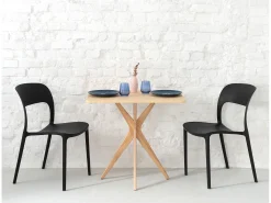 Mesa de comendor rectangular pequena Jubi 55x80cm Roble