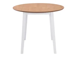 Mesa de hojas abatibles redonda MDF blanca