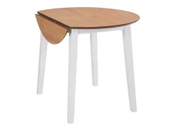 Mesa de hojas abatibles redonda MDF blanca