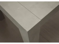 Mesa de madera, acabado gris cemento, extensible 160x90 - MARZAMEMI