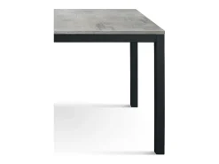 Mesa de madera acabado gris, estructura de metal antracita 110x68 - RAVENNA