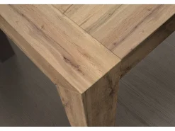 Mesa de madera, acabado roble rústico, ext.160x90-240x90cm - MARZAMEMI