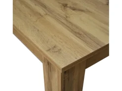 Mesa de madera, acabado roble rústico, extensible 120x80 cm - 160x80 cm - ZAGABRIA