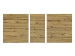 Mesa de madera, acabado roble rústico, extensible 120x80 cm - 160x80 cm - ZAGABRIA