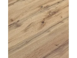 Mesa de madera, acabado roble, base antracita, extensible 140x90 - FORTE DEI MARMI