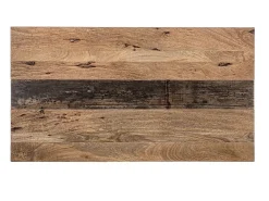 Mesa de madera de mango y patas de acero negro, 160×90 cm - MANCHESTER
