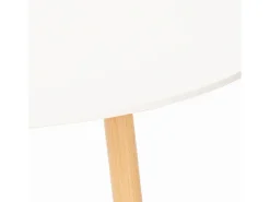 Mesa de madera redonda diseño madera 100cm cocina bar restaurante Moss - Blanco