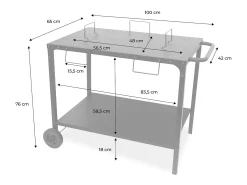 Mesa de plancha modular negro