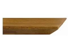 Mesa de roble macizo nudoso, patas de metal negro, 160x90 cm - PARIOLI