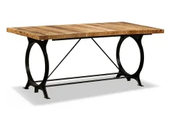 Mesa de salón comedor de madera maciza de mango rugosa 180 cm