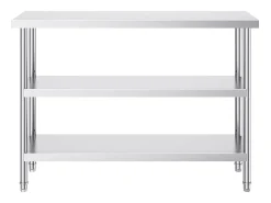 Mesa de Trabajo Cocina SucceBuy 35,6x121,9 cm, Mesa de Trabajo de Cocina Comercial en Acero Inoxidable