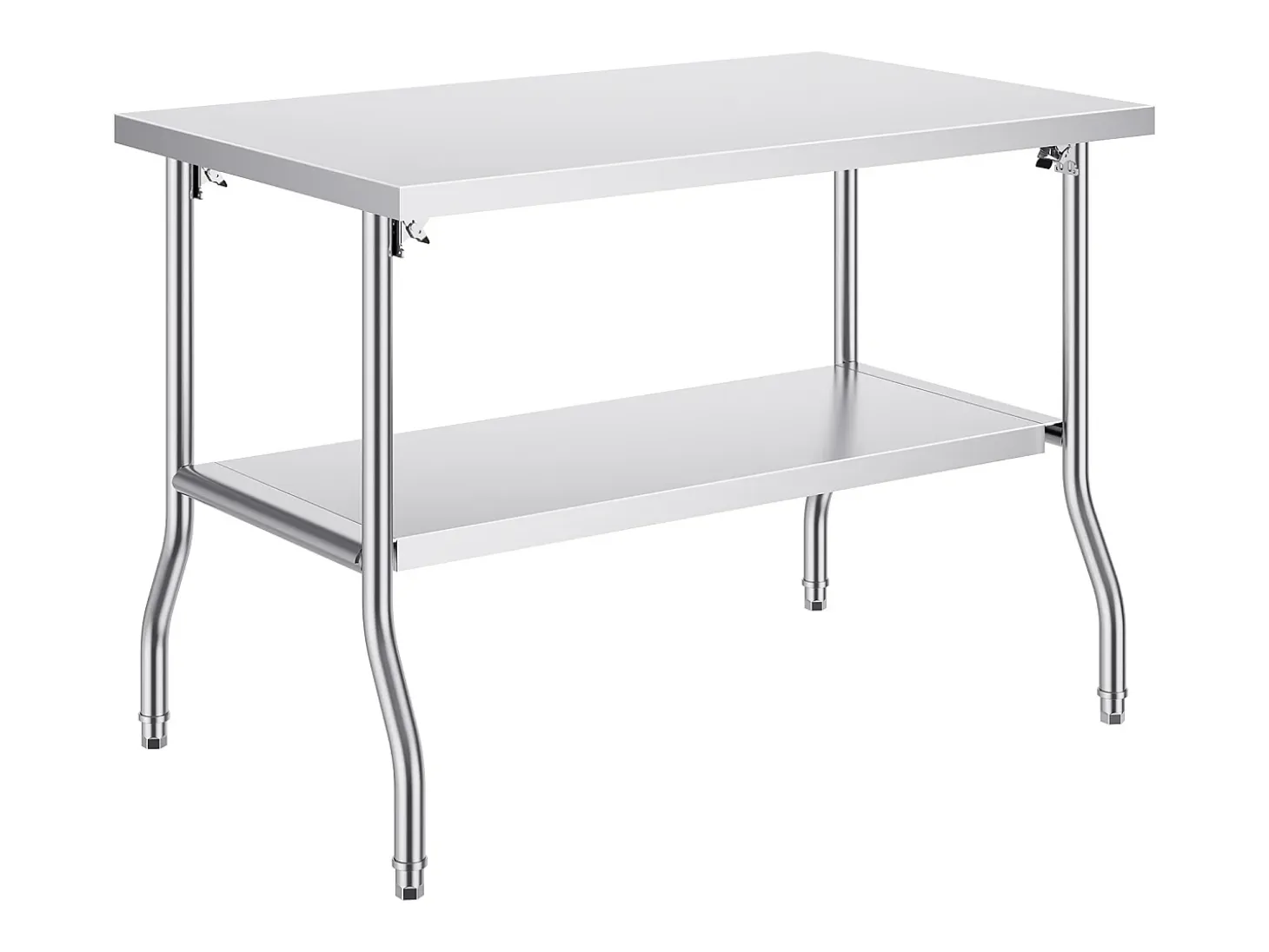 Mesa de Trabajo Cocina SucceBuy, 122 x 76,2 cm, Mesa de Preparación Comercial Plegable, para Cocina en el Hogar, Restaurante, Garaje