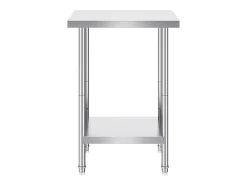 Mesa de Trabajo de Acero Inoxidable SucceBuy, 61 x 45,7 x 86,4 cm, Estación de Trabajo Comercial para Alimentos