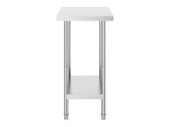 Mesa de Trabajo de Acero Inoxidable SucceBuy, 61 x 45,7 x 86,4 cm, Estación de Trabajo Comercial para Alimentos