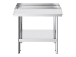Mesa de Trabajo de Acero Inoxidable SucceBuy, 610 x 711 x 660 mm, Mesa de Preparación de Alimentos Comercial para Restaurante
