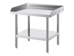 Mesa de Trabajo de Acero Inoxidable SucceBuy, 610 x 711 x 660 mm, Mesa de Preparación de Alimentos Comercial para Restaurante