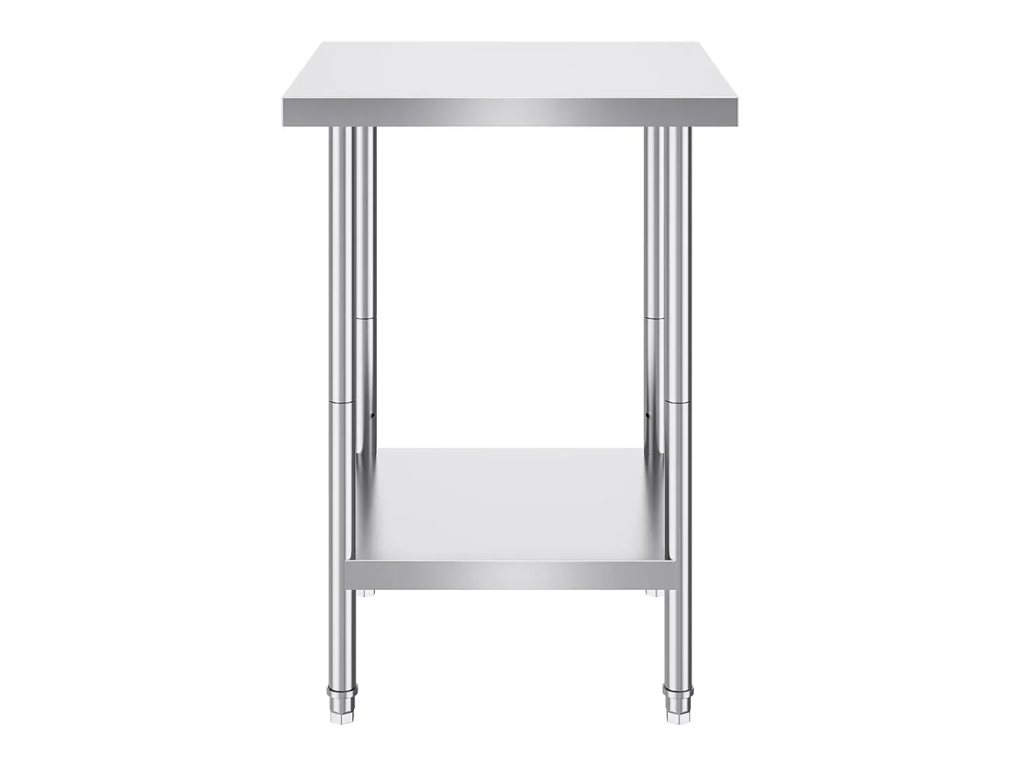 Mesa de Trabajo de Cocina SucceBuy 60.96x60.96x86.36 cm, Poste de Trabajo Alimentario Comercial
