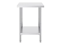 Mesa de Trabajo de Cocina SucceBuy 60.96x60.96x86.36 cm, Poste de Trabajo Alimentario Comercial