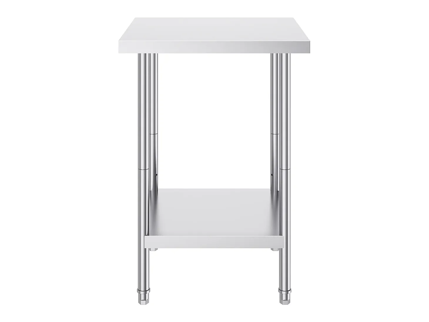 Mesa de Trabajo de Cocina SucceBuy 60.96x60.96x86.36 cm, Poste de Trabajo Alimentario Comercial