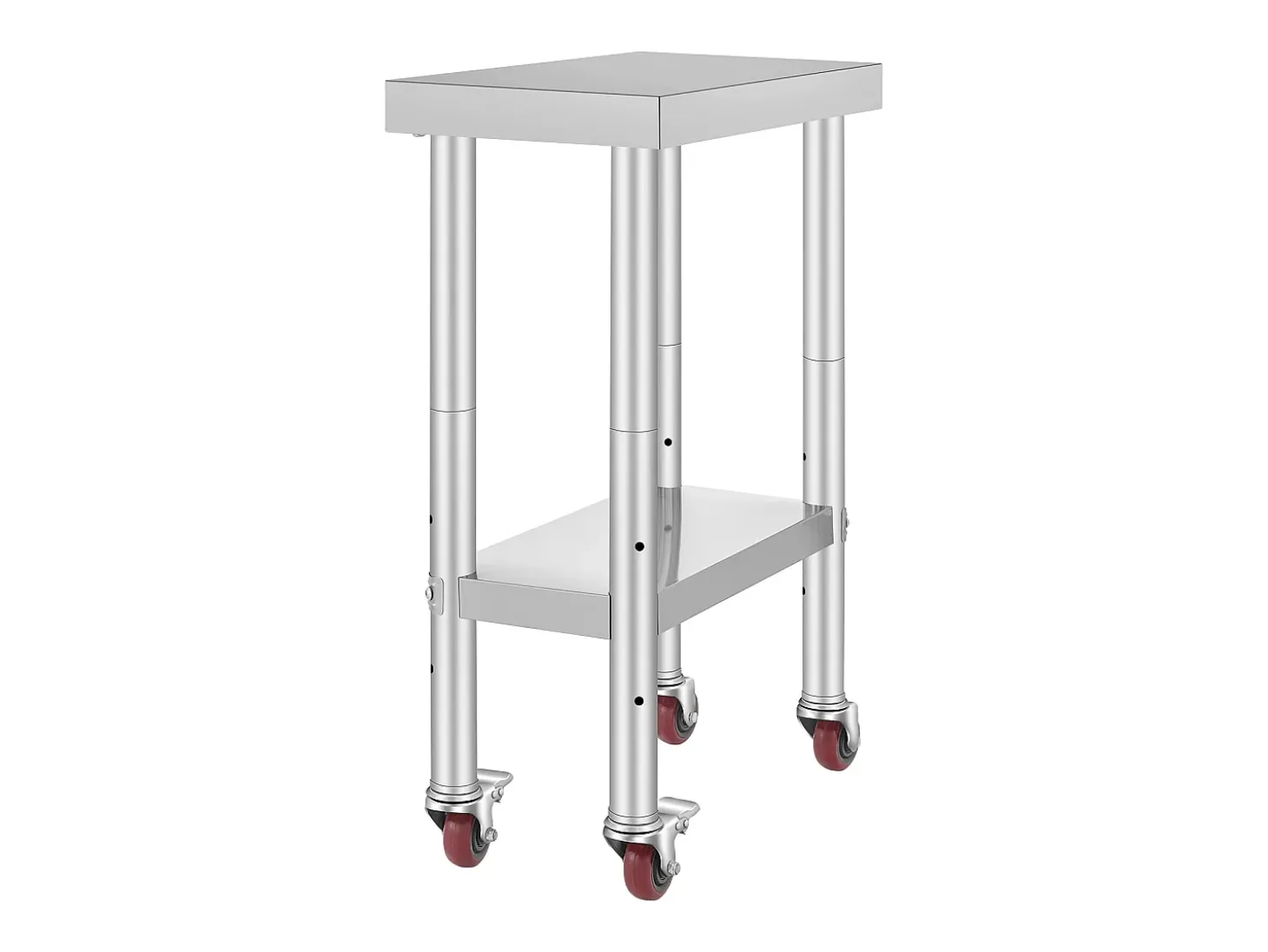 Mesa de Trabajo de Cocina SucceBuy 30.48x60.96 cm | Mesa de Preparación Comercial con 4 Ruedas
