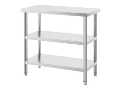 Mesa de Trabajo SucceBuy Mesa de Preparación de Alimentos de Acero Inoxidable de 45.7 x 91.4 cm, Mesa de Trabajo Comercial