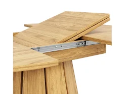 Mesa extensible 118-158 x 118 cm para 6 personas - Natural claro