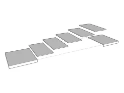 Mesa extensible Bidy de 8 a 20 plazas L 180 a 440 cm madera oscura y estructura de metal antracita