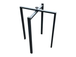 Mesa extensible blanca y patas de madera de nogal de 6 a 20 plazas Kristo de 160 a 420 cm-Soporte 4 pies