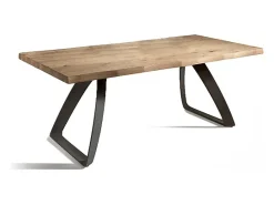 Mesa extensible Bridge (160/240 x 90 cm) chapada en roble negro