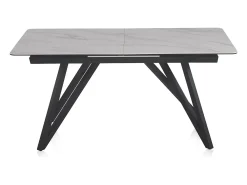 Mesa extensible cerámica blanca con patas de metal 160/210x90