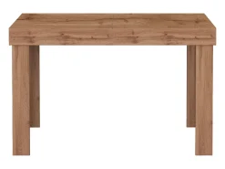 Mesa extensible Chronos, ideal para 4-10 personas, color roble, 120/160/200 x 80 x 75 cm